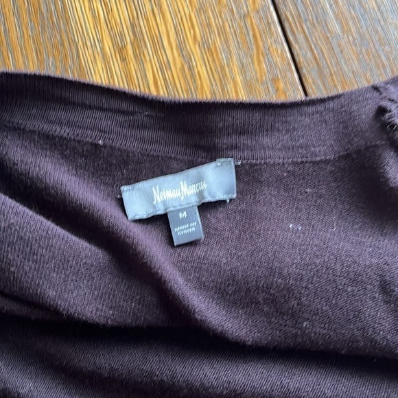 Neiman Marcus Brown extra long duster fringe long sleeves size medium - Picture 10 of 14